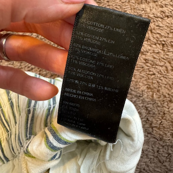 Urban Outfitters Sloan High Rise Tapered Linen Blend Crop Striped S - Picture 6 of 9